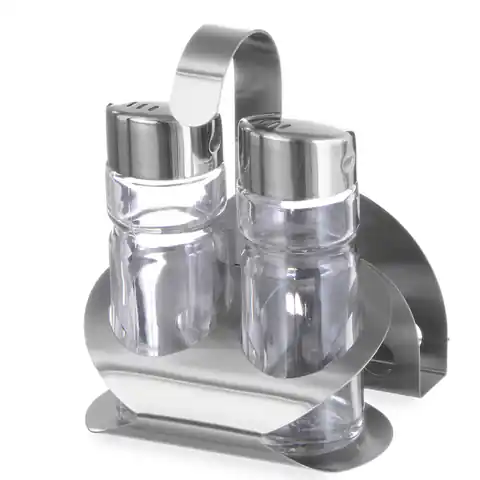 ⁨Spice set with stainless steel napkin salt and pepper - Hendi 465318⁩ at Wasserman.eu