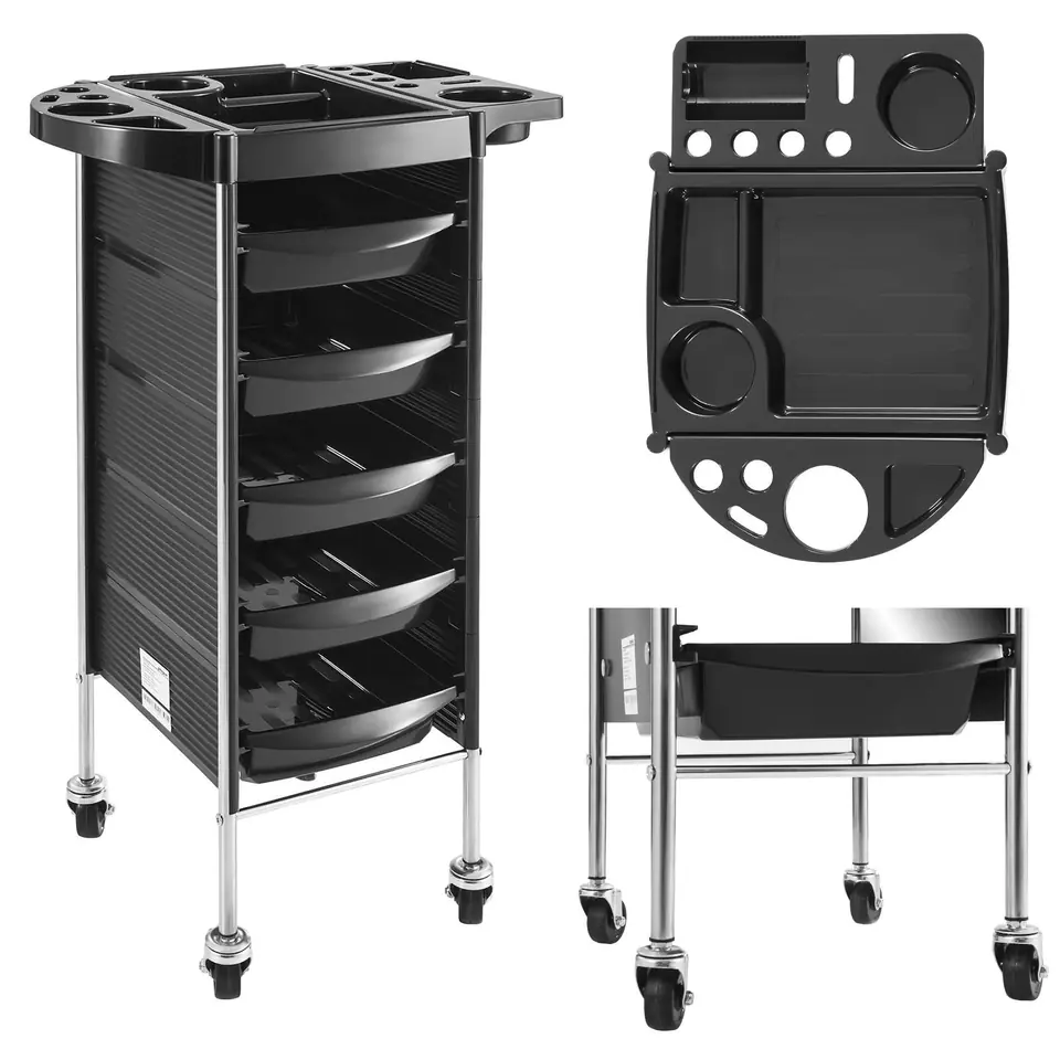 ⁨Mobile hairdressing trolley on wheels with PHYSA drawers 5 drawers⁩ at Wasserman.eu