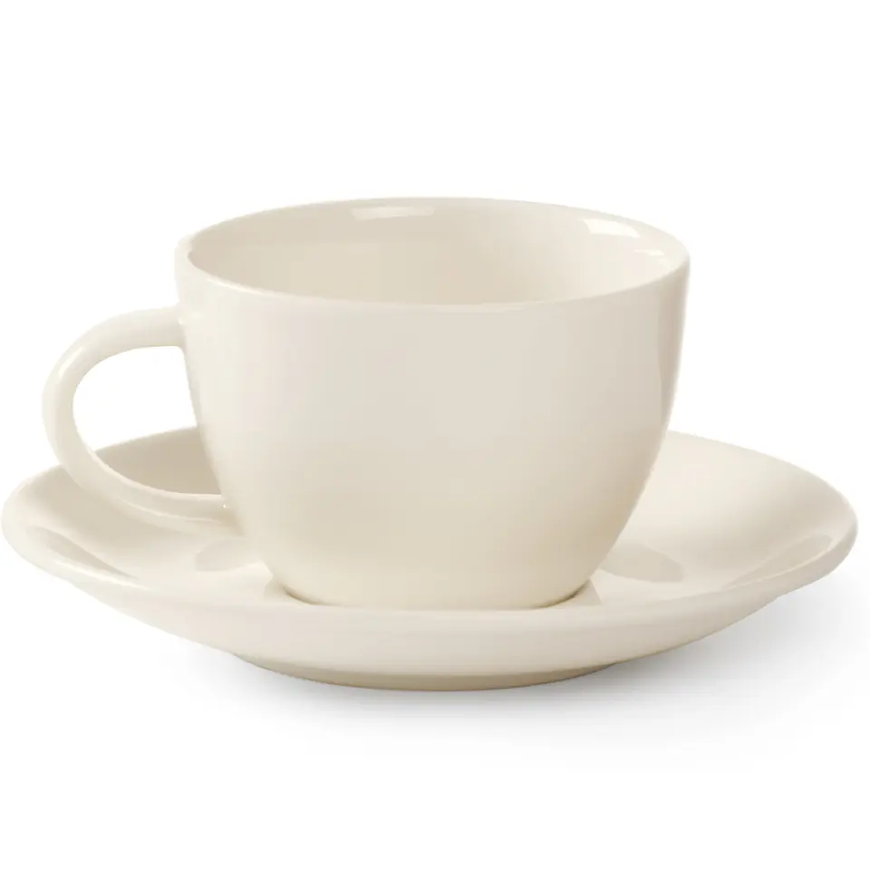 ⁨Spodek do filiżanki do kawy espresso z porcelany 80ml śr. 110mm zestaw 6 szt.⁩ w sklepie Wasserman.eu