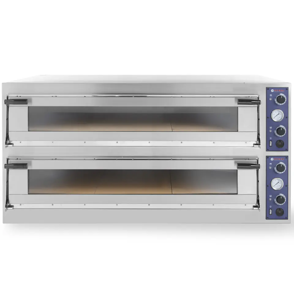 ⁨Pizza and dough oven TRAYS 66L door glazed baking trays 60x40cm 20.4kW 12 pizzas avg. 40cm⁩ at Wasserman.eu