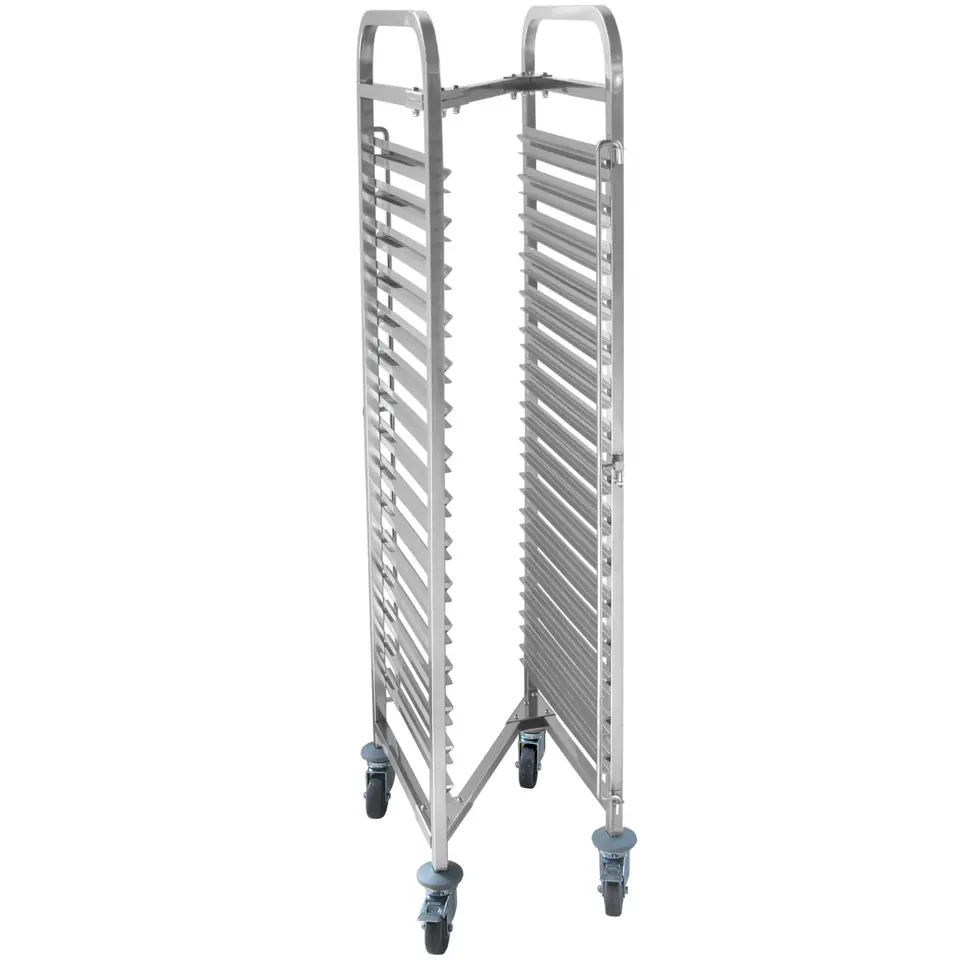 ⁨Steel trolley for transporting containers and trays GN 15 x GN1/1⁩ at Wasserman.eu