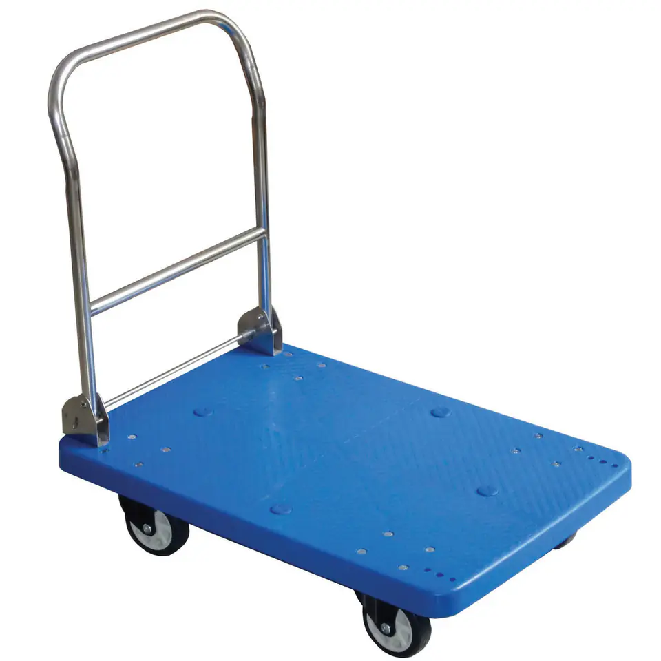 ⁨Transport platform trolley with folding handle 73x48cm to 150kg⁩ at Wasserman.eu