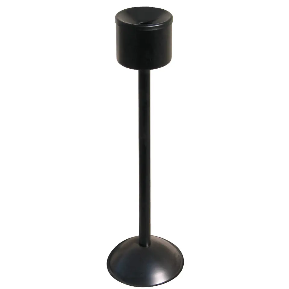 ⁨Self-extinguishing ashtray free-standing on the post inner black avg. 15cm height 60cm⁩ at Wasserman.eu