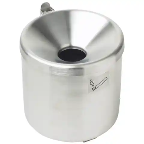 ⁨Self-extinguishing wall ashtray for interior and exterior made of stainless steel medium. 15cm⁩ at Wasserman.eu
