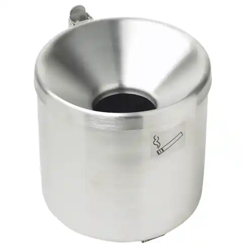 ⁨Self-extinguishing wall ashtray for interior and exterior made of stainless steel medium. 9cm⁩ at Wasserman.eu