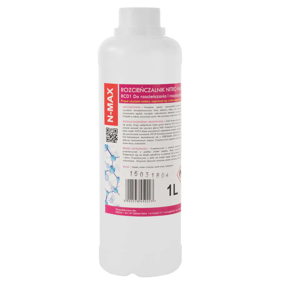 ⁨Solvent diluent NITRO RC-01 N-MAX 1L⁩ at Wasserman.eu