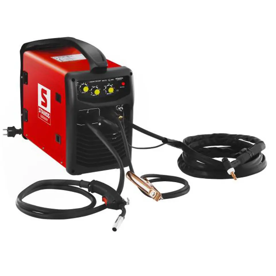 ⁨Welding machine semi-automatic welding machine migomat TIG MIG/MAG MMA 250A IGBT Stamos Germany + wire 5kg⁩ at Wasserman.eu