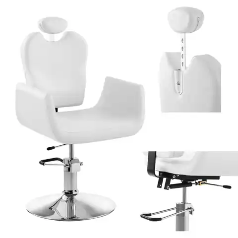 ⁨Professional swivel hairdressing chair LIVORNO Physa white⁩ at Wasserman.eu
