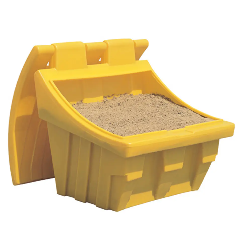⁨Pojemnik skrzynia na piasek piach i sól do chodników 300kg żółty⁩ w sklepie Wasserman.eu