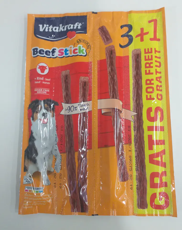 ⁨VITAKRAFT BEEF STICK wołowina 3szt +1szt gratis przysmak d/psa⁩ w sklepie Wasserman.eu