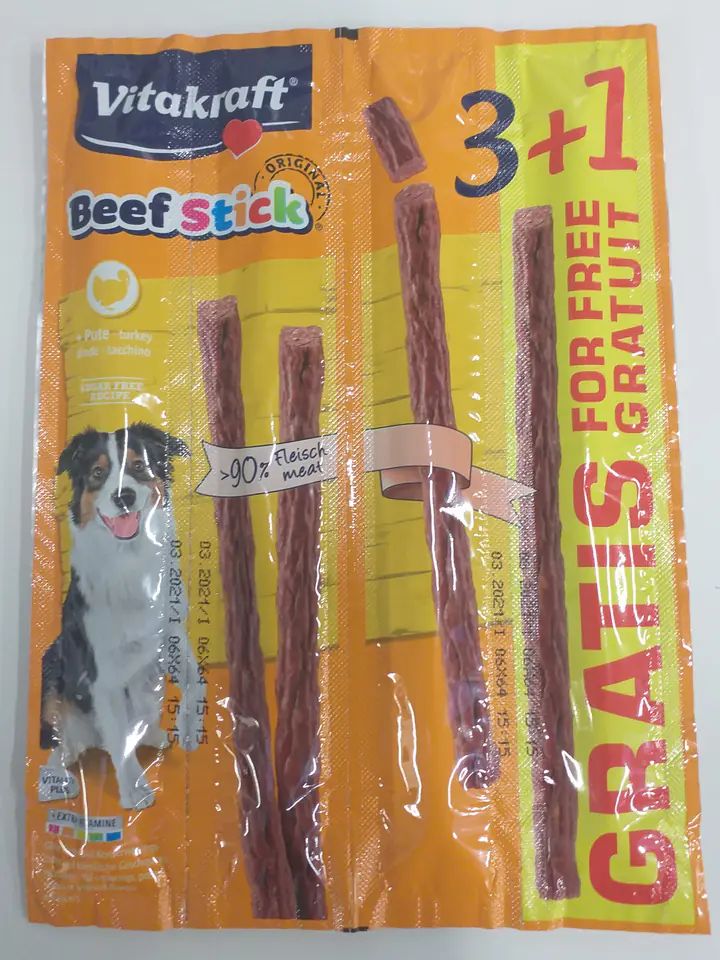 ⁨VITAKRAFT Beef Stick Turkey - dog treat - 3 + 1⁩ at Wasserman.eu