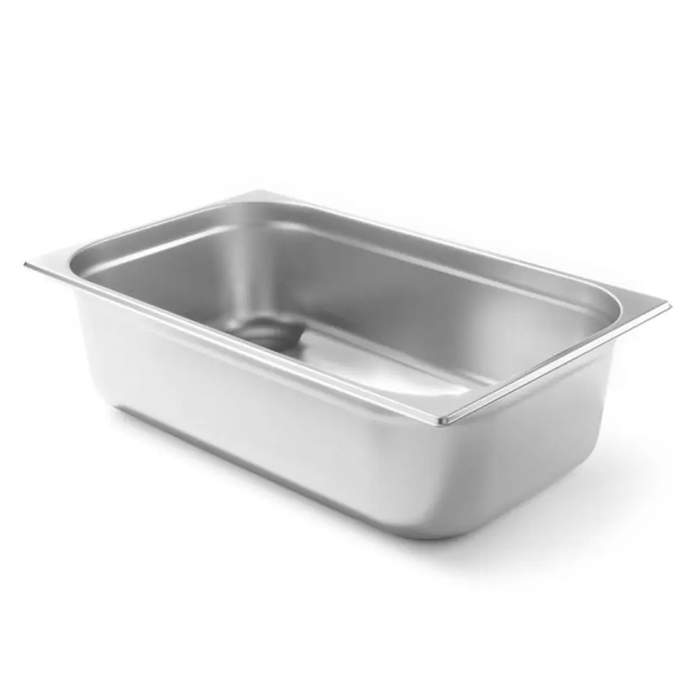 ⁨Container GN 1/1 height 150 mm stainless steel - Hendi 800140⁩ at Wasserman.eu