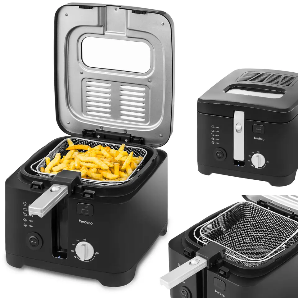Frytownica frytkownica do frytek pojedyncza elektryczna domowa 2.5L Bredeco w sklepie Wasserman.eu