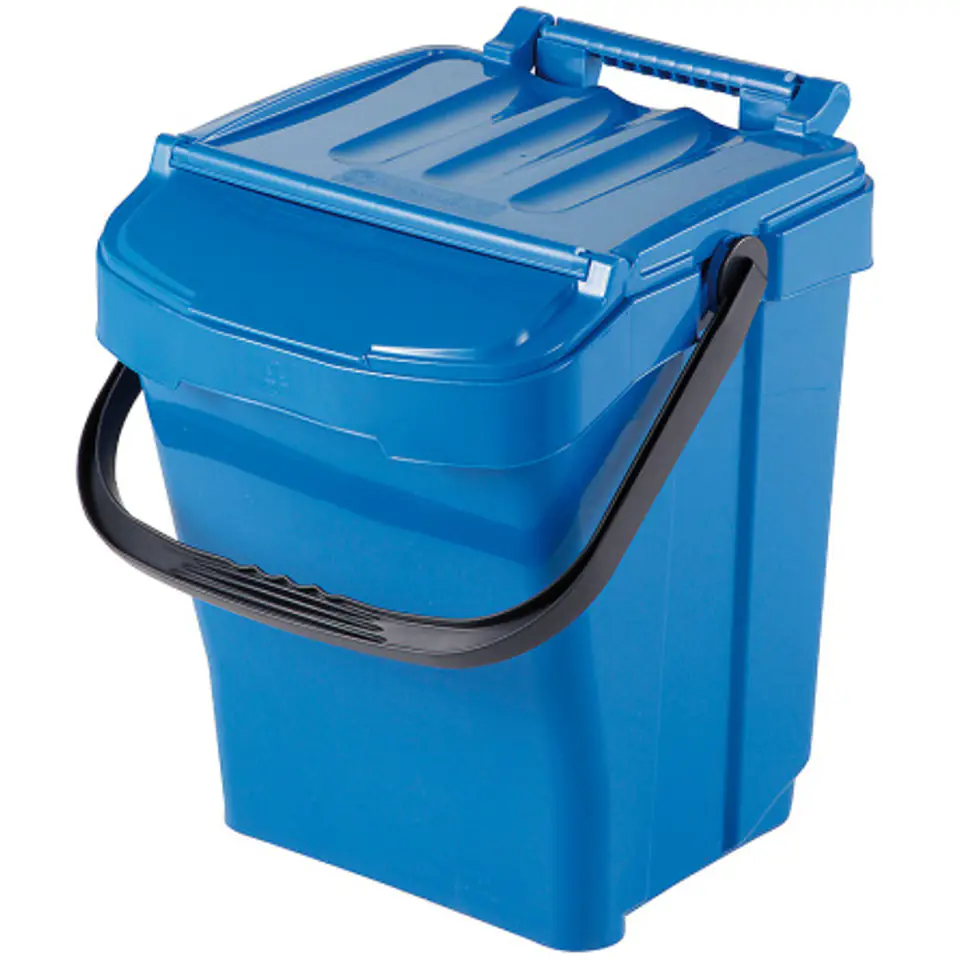 ⁨Bin container for segregation of garbage sorting URBA PLUS 40L - blue⁩ at Wasserman.eu