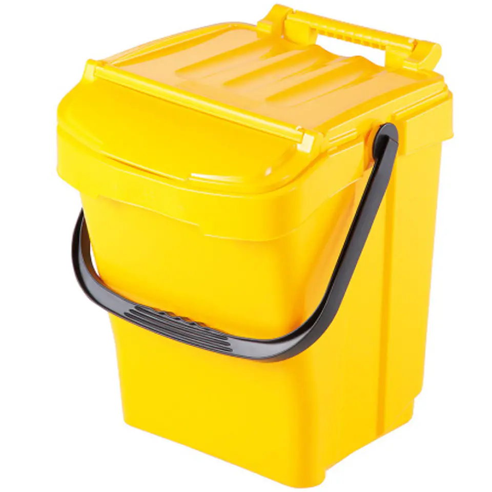 ⁨Kosz pojemnik do segregacji sortowania śmieci URBA PLUS 40L - żółty⁩ w sklepie Wasserman.eu