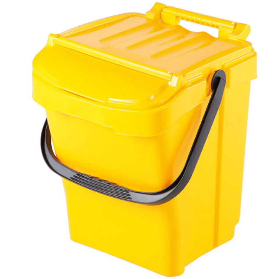 ⁨Bin container for segregation of garbage sorting URBA PLUS 40L - yellow⁩ at Wasserman.eu