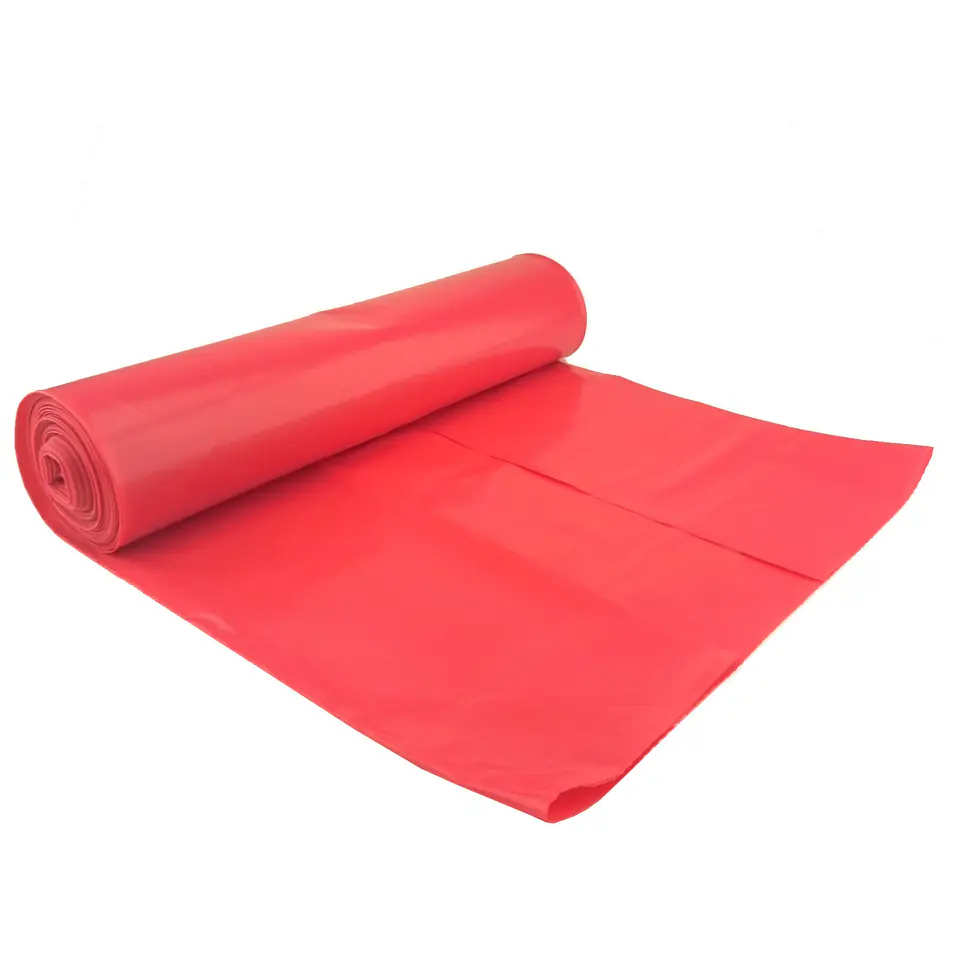 Garbage garbage bags thick 80 mikr. durable roll 5pcs. - red 240L at Wasserman.eu