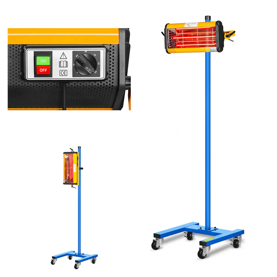 ⁨Infrared heat heater for drying paints on a tripod 1100W IR-DRYER1000⁩ at Wasserman.eu