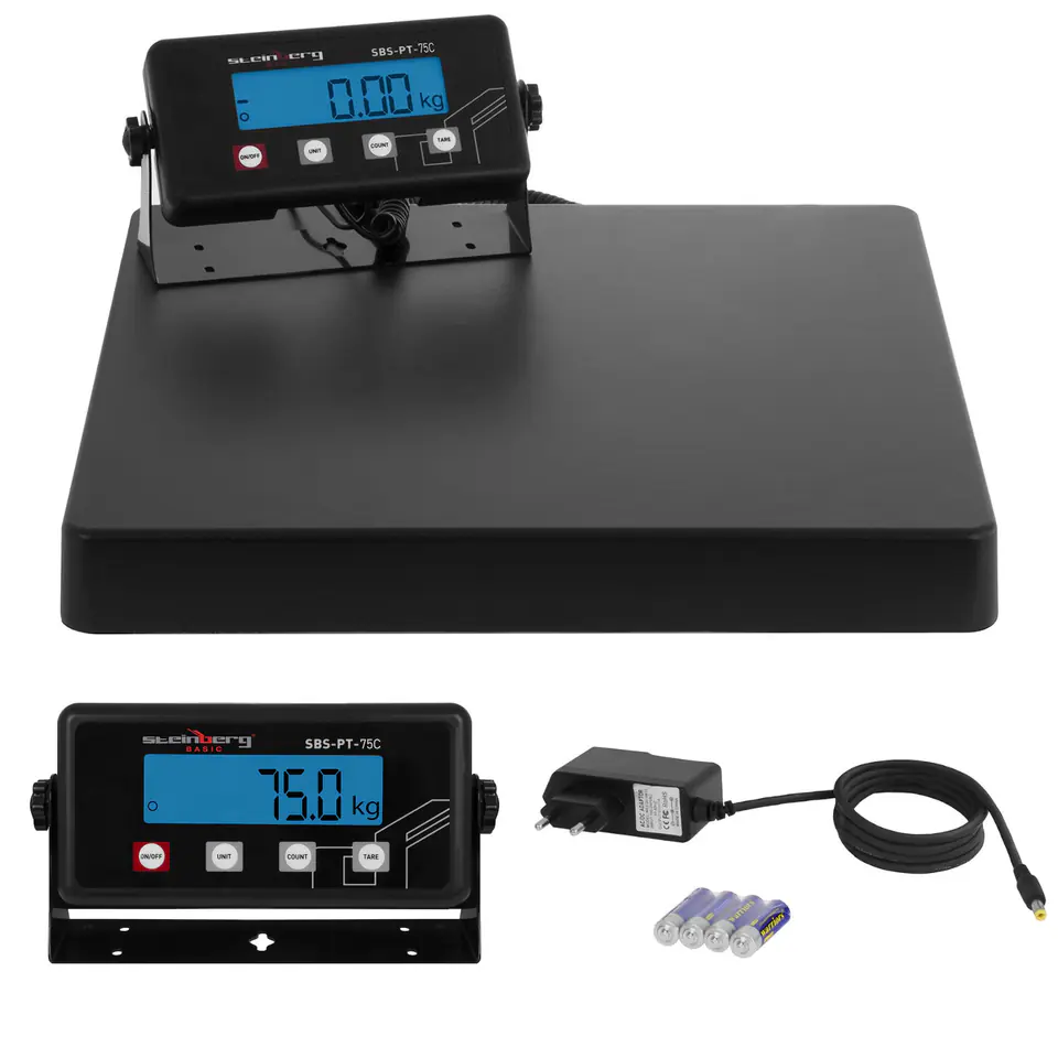 ⁨Industrial Postal Parcel Scale 75kg / 10g LED Steinberg Systems SBS-PT-75C⁩ at Wasserman.eu