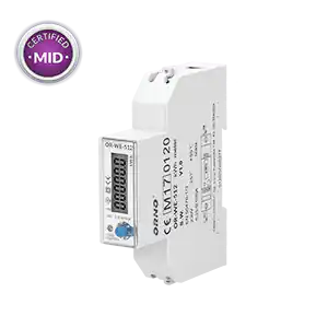 ⁨1-phase electricity meter, 100A, MID, 1 module, DIN TH-35mm⁩ at Wasserman.eu