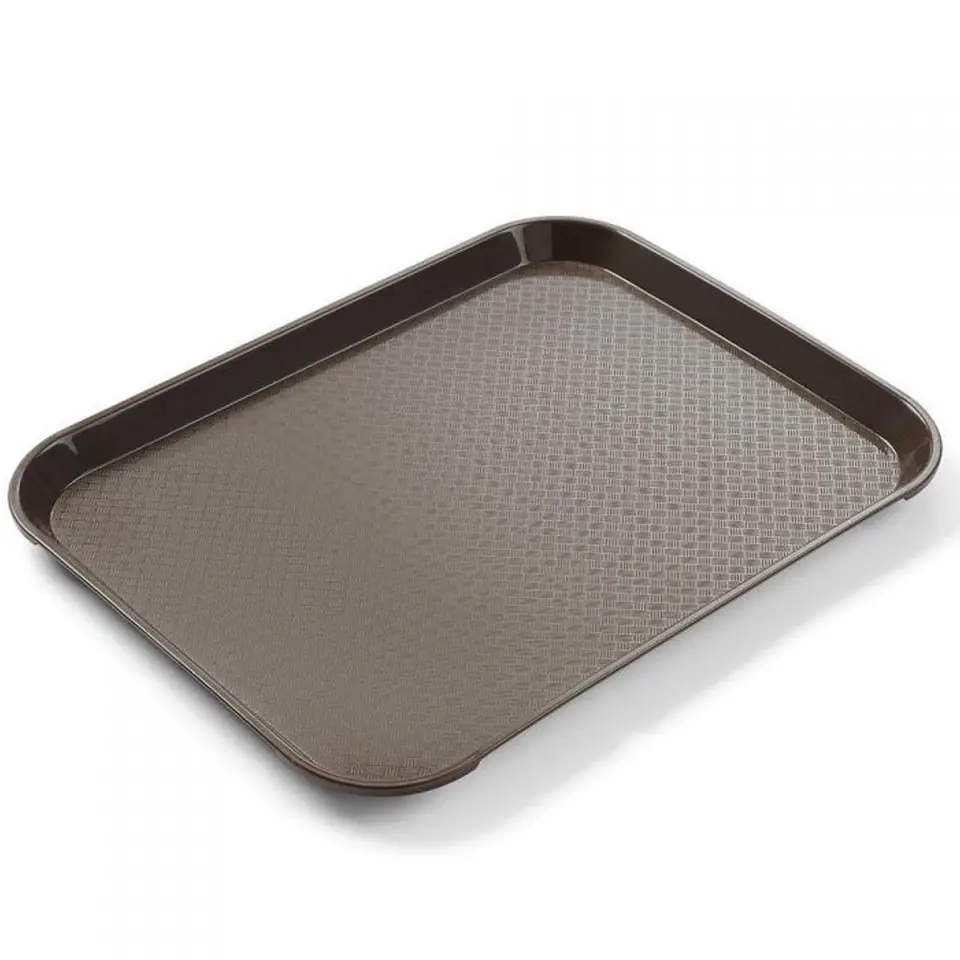 ⁨Small Tray Fast Food Serving Tray Made of Polypropylene BROWN Hendi 878743⁩ at Wasserman.eu