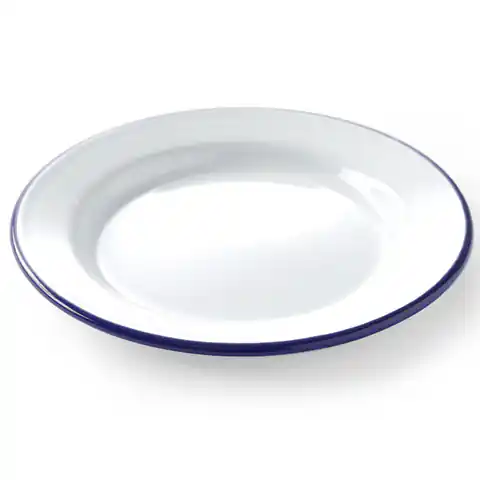 ⁨Plate plate enamelled white avg. 200mm Hendi 621226⁩ at Wasserman.eu