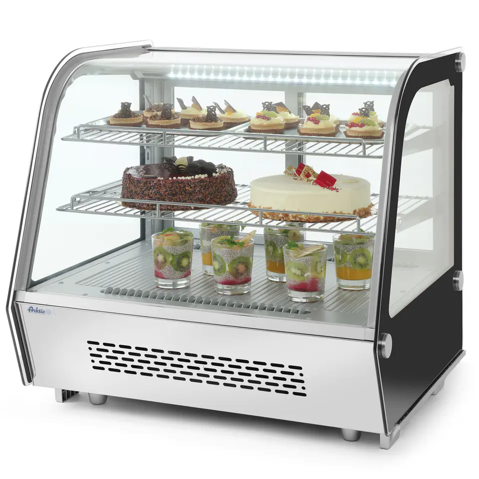 ⁨Adjustable refrigerated display cabinet 120L 2 shelves ARKTIC Hendi 233702⁩ at Wasserman.eu