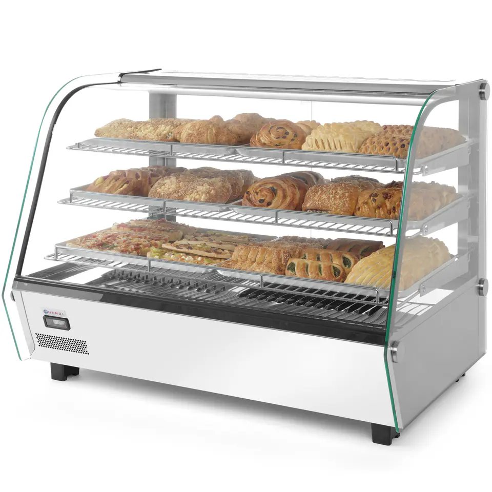 ⁨Display Adjustable Heating Display Cabinet 3 Shelves 160L Hendi 233733⁩ at Wasserman.eu