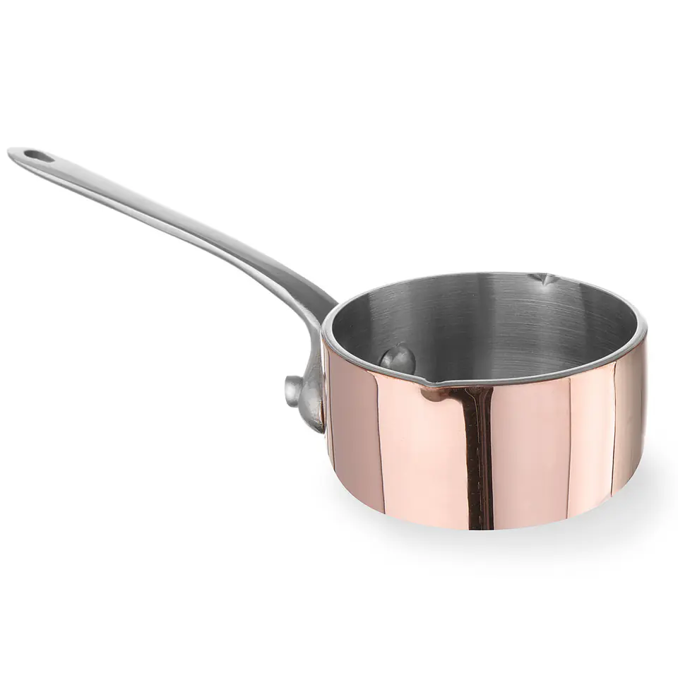 ⁨Miniature saucepan with spout copper dia.50x(H)30mm Hendi 607015⁩ at Wasserman.eu