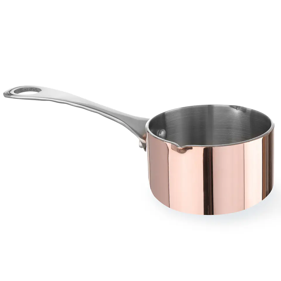 ⁨Miniature saucepan with spout copper dia.75x(H)40mm Hendi 607022⁩ at Wasserman.eu