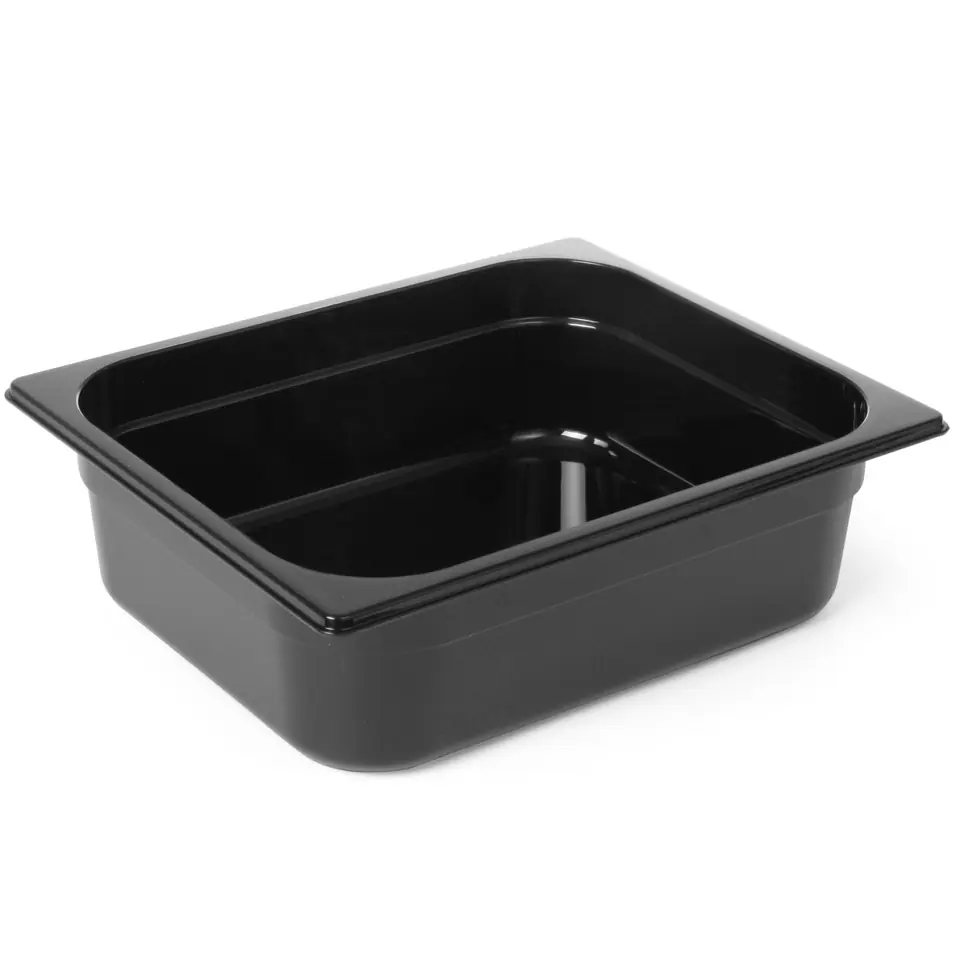 ⁨Catering container GN 1/2 made of black polycarbonate 325x265x200mm 12.5L Hendi 862407⁩ at Wasserman.eu