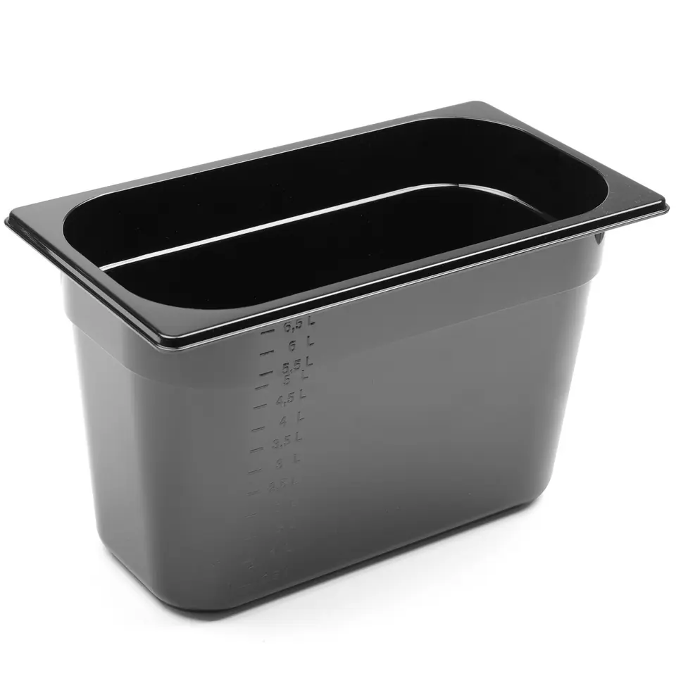 ⁨Catering container GN 1/3 made of black polycarbonate 325x176x200mm 7.8L Hendi 862506⁩ at Wasserman.eu