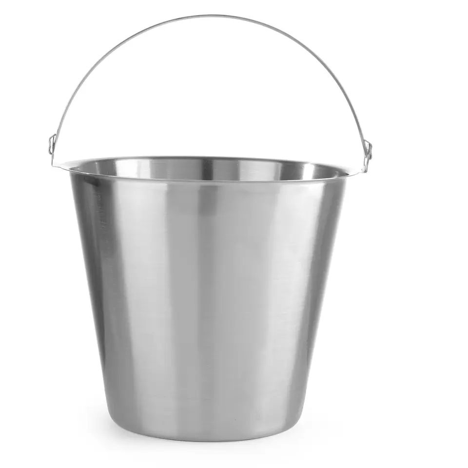 ⁨Kitchen bucket made of stainless steel medium. 310mm 12L Hendi 516744⁩ at Wasserman.eu