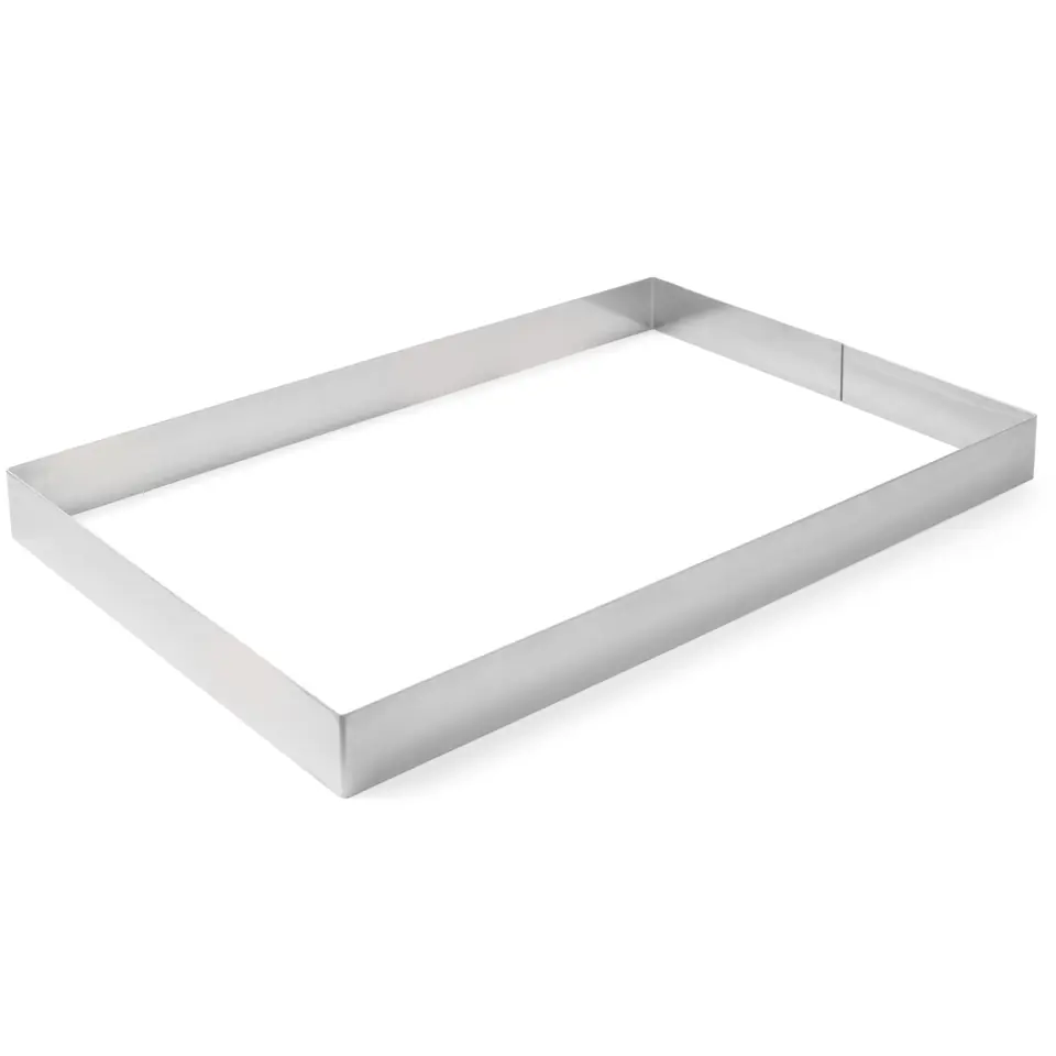 ⁨Rant piekarniczy cukierniczy prostokątny ze stali nierdzewnej 585x385x50mm Hendi 512401⁩ w sklepie Wasserman.eu