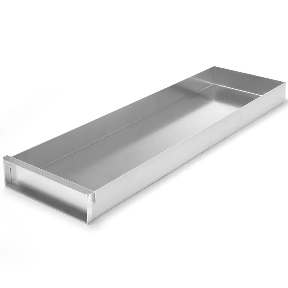 ⁨Aluminium confectionery sheet closed longitudinal 580x200x(H)50mm Hendi 689868⁩ at Wasserman.eu