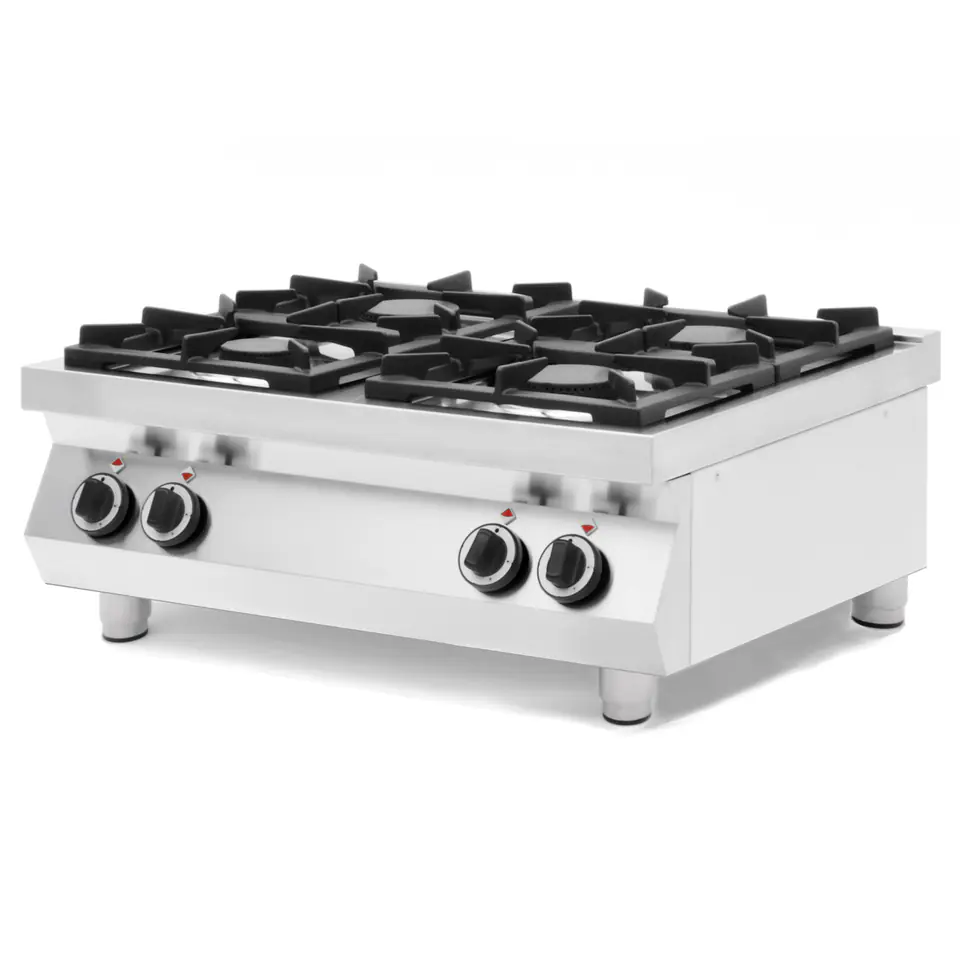 ⁨Gas Table Kitchen 4-Burner Kitchen Line 2x 6kW 2x 3.5kW Hendi 227381⁩ at Wasserman.eu