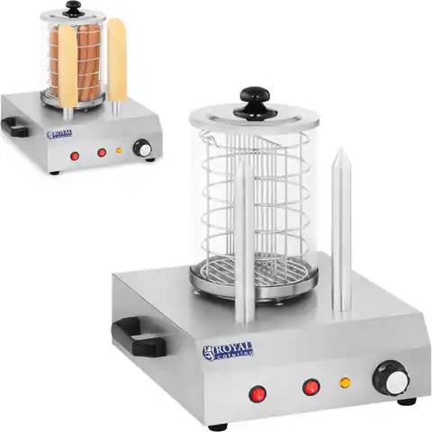 ⁨Heater device for 30 hot dogs sausages 2 rolls Royal Catering RCHW-350-2⁩ at Wasserman.eu