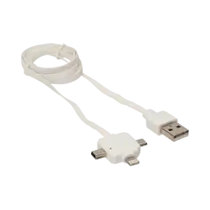 ⁨Allocacoc POWER USBCABLE Handykabel Weiß USB A Micro-USB B + Apple 30-pin + Samsung 30-pin 0,8 m⁩ im Wasserman.eu