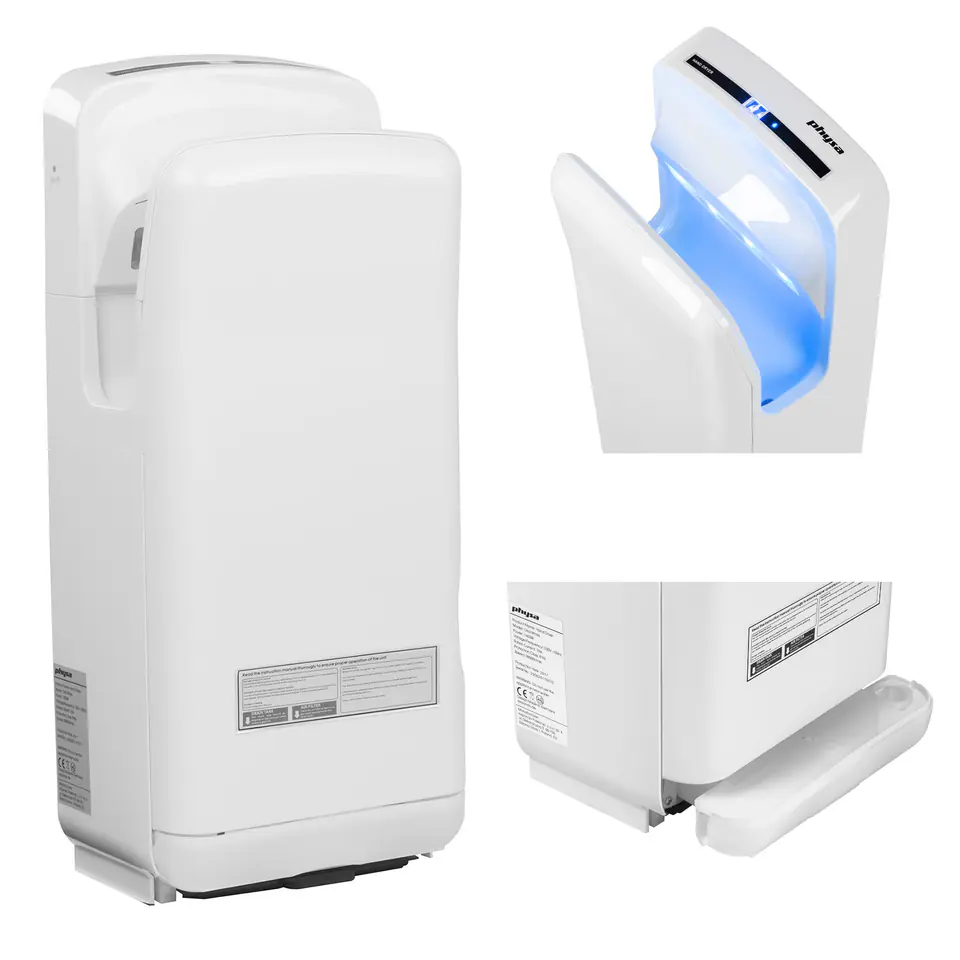 ⁨Pocket Hand Dryer Electric White 1650W Physa Oria white⁩ at Wasserman.eu