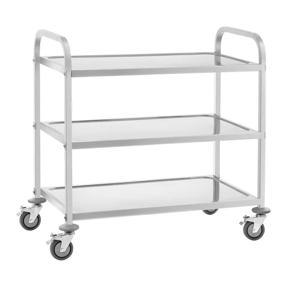 ⁨Waiter trolley 3-shelf up to 150 kg Stainless steel RCSW-6.2⁩ at Wasserman.eu