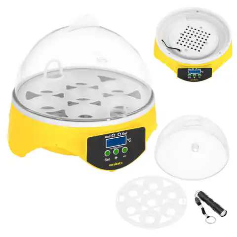⁨Inkubator wylęgarka klujnik do wylęgu 7 jaj + owoskop 20W⁩ w sklepie Wasserman.eu