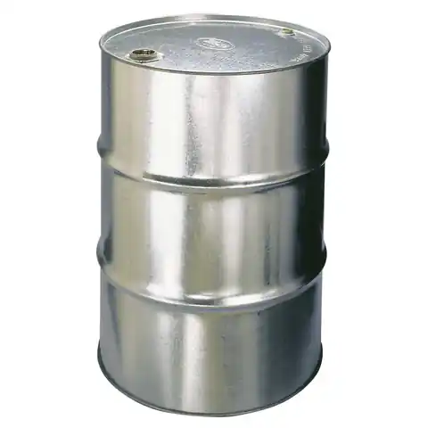 ⁨Galvanized metal steel barrel 200L holes 3/4'' and 2'' aged⁩ at Wasserman.eu