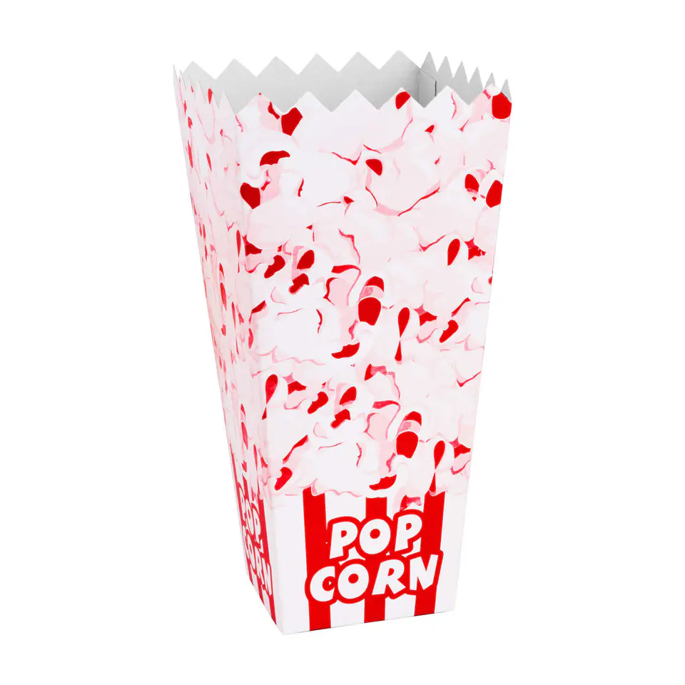 ⁨Box cardboard box for PopCorn 7x22x10.5cm LARGE 1.7L 100pcs.⁩ at Wasserman.eu