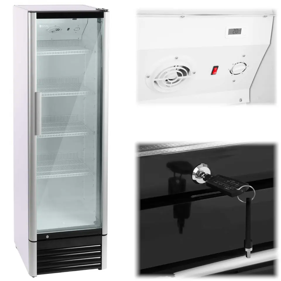 ⁨Refrigerator refrigerator refrigerated beverage cabinet glazed with frame 2-8C 320L⁩ at Wasserman.eu
