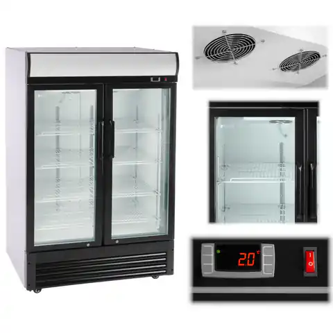 ⁨Refrigerator refrigerator refrigerated beverage cabinet double glazed 2-8C 880L⁩ at Wasserman.eu