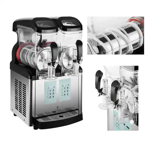 ⁨Granitor dyspenser urządzenie do napojów slush granity lodów podwójny 2x 6L⁩ w sklepie Wasserman.eu