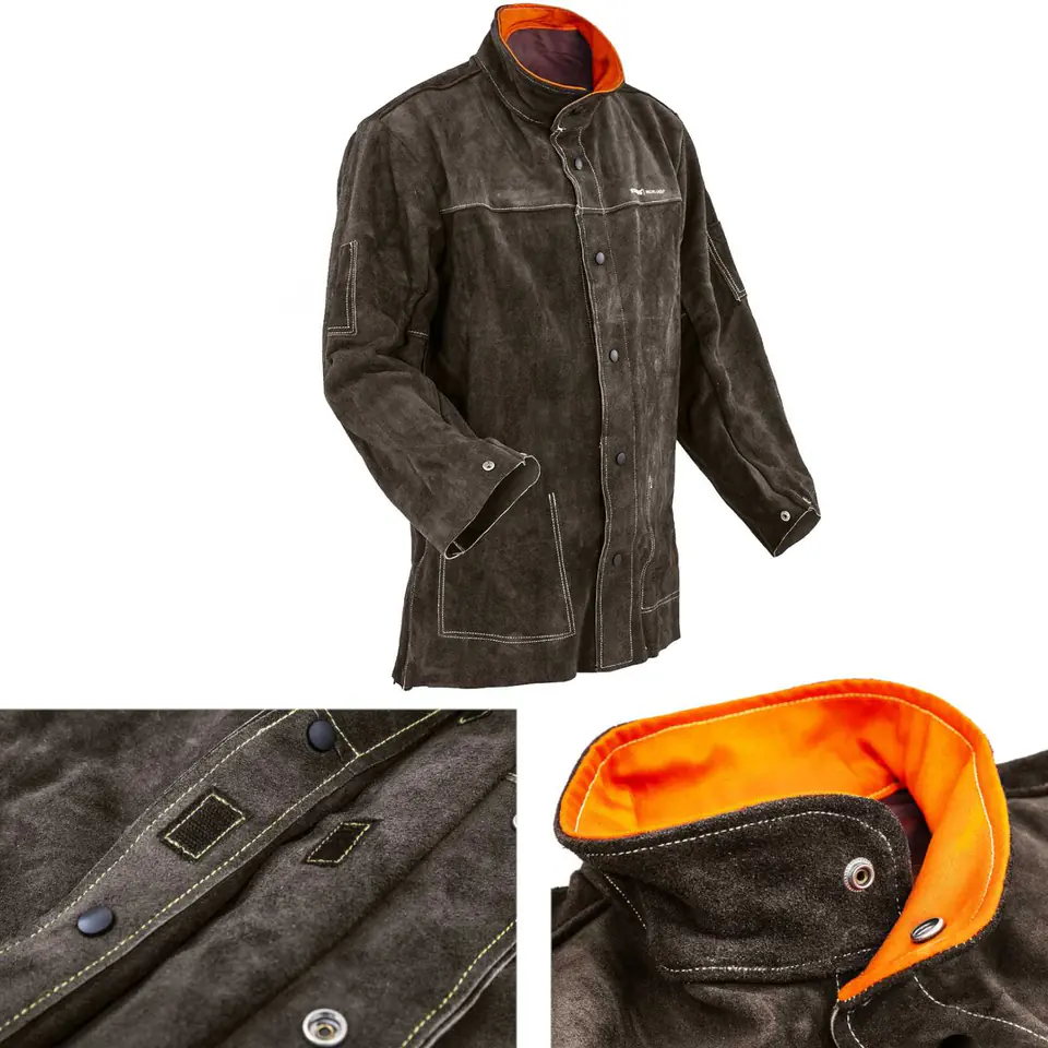 ⁨Durable Protective Leather Welding Jacket Size M⁩ at Wasserman.eu