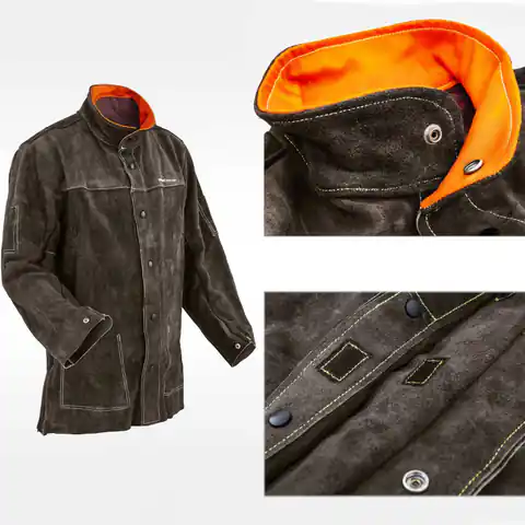 ⁨Durable Protective Leather Welding Jacket Size L⁩ at Wasserman.eu