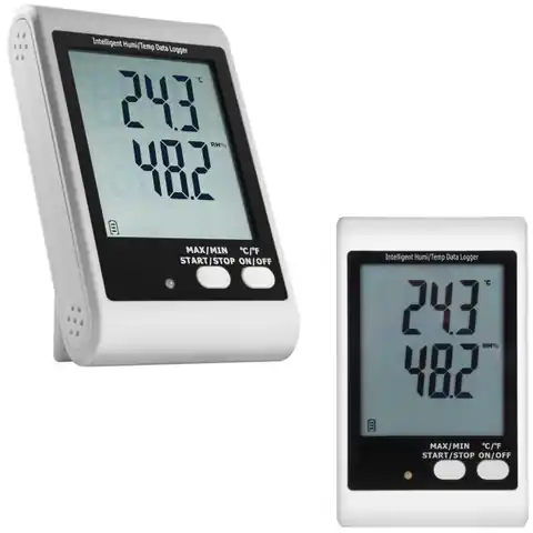 ⁨Termohigrometr rejestrator temperatury i wilgotności zakres 0 - 100% -35 - 70deg;C USB⁩ w sklepie Wasserman.eu