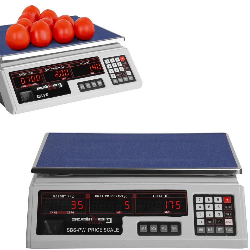 ⁨Retail price store scale white 30kg / 2g⁩ at Wasserman.eu